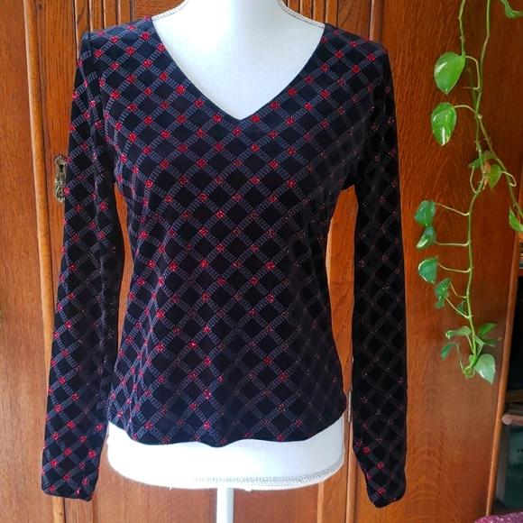 Sparkly festive Willi Smith top - Picture 1 of 4